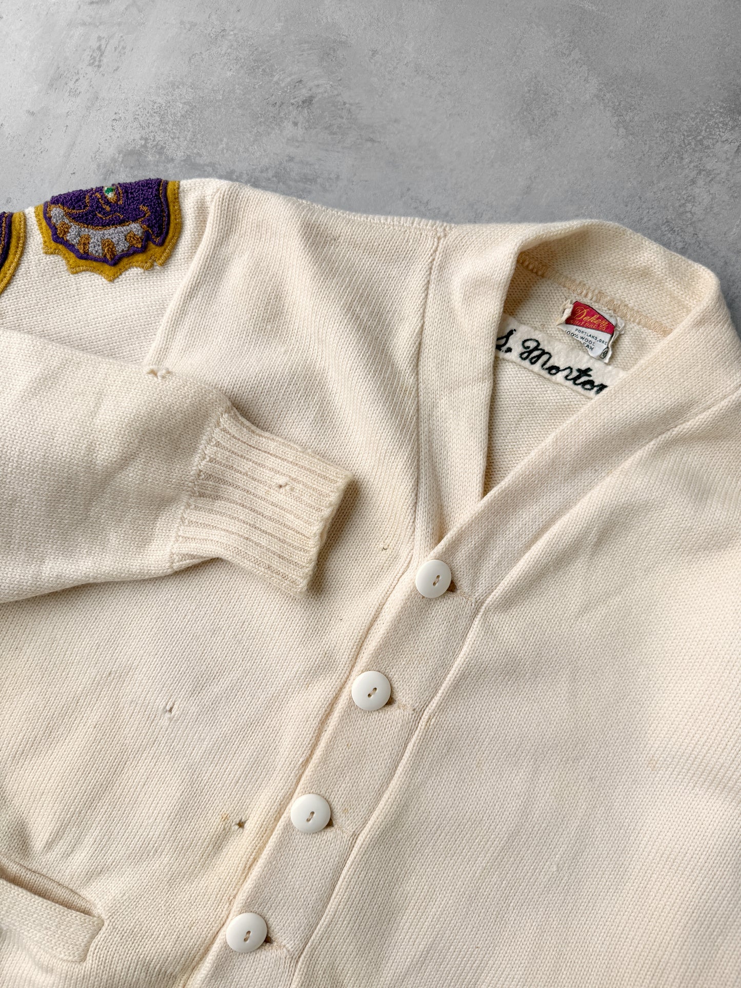 Varsity Cardigan 70's - Medium