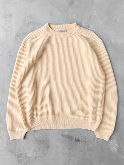 Yellow Cotton Sweater 90's - Large