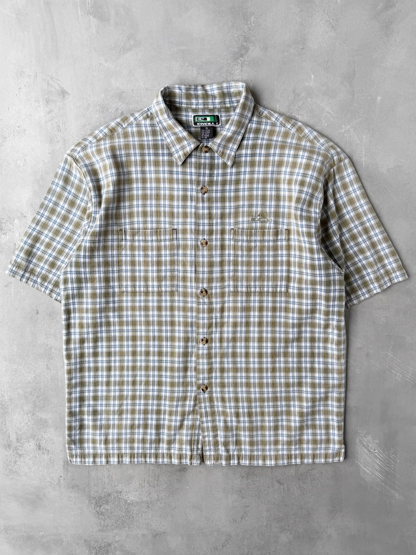 Woven Plaid Shirt Y2K - XL