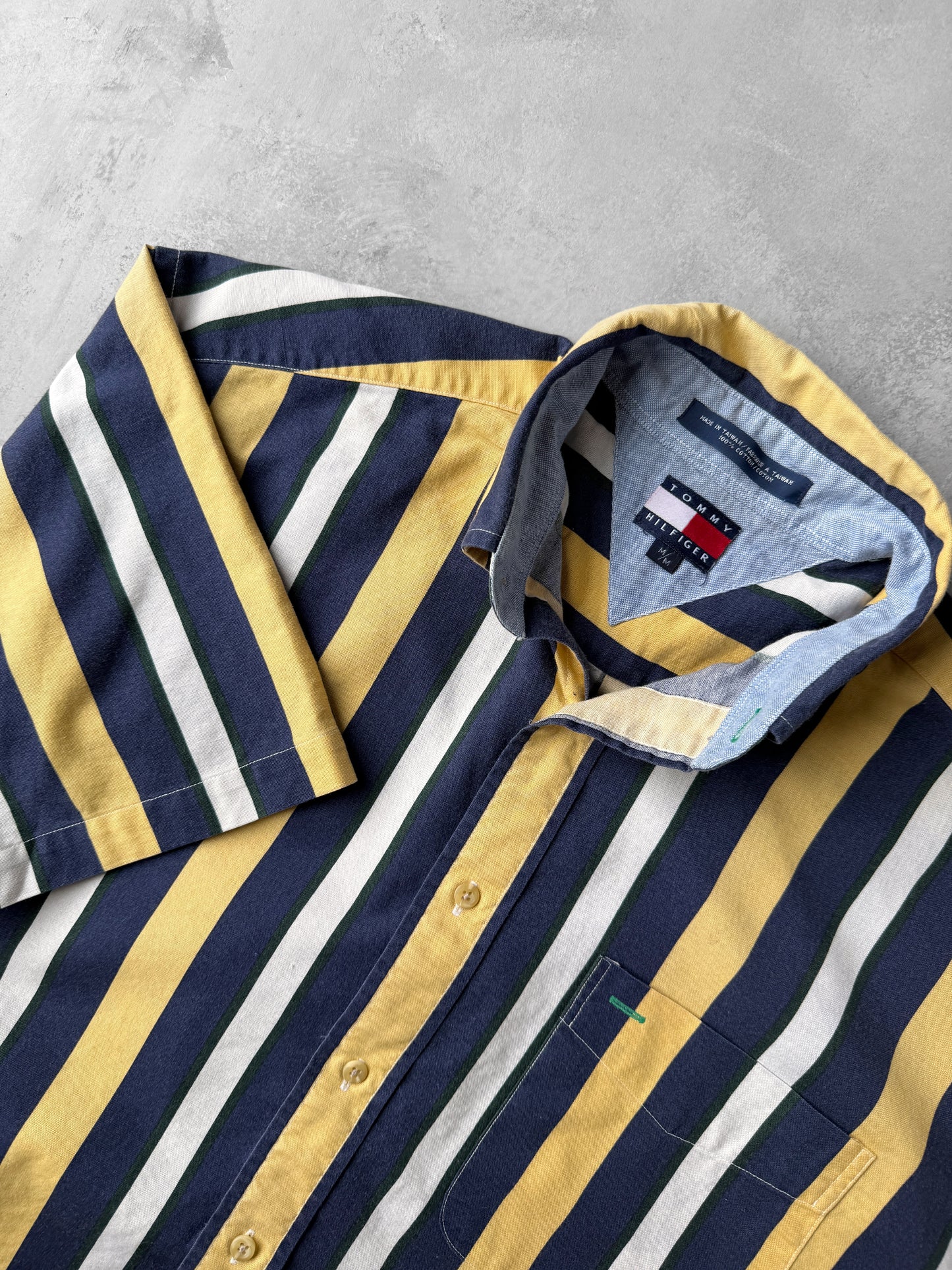Tommy Hilfiger Bold Striped Shirt 90's - Medium