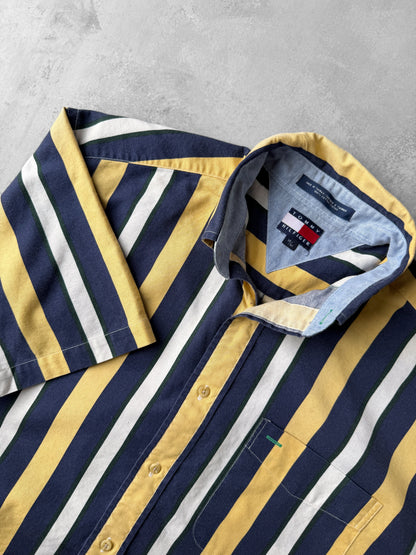 Tommy Hilfiger Bold Striped Shirt 90's - Medium