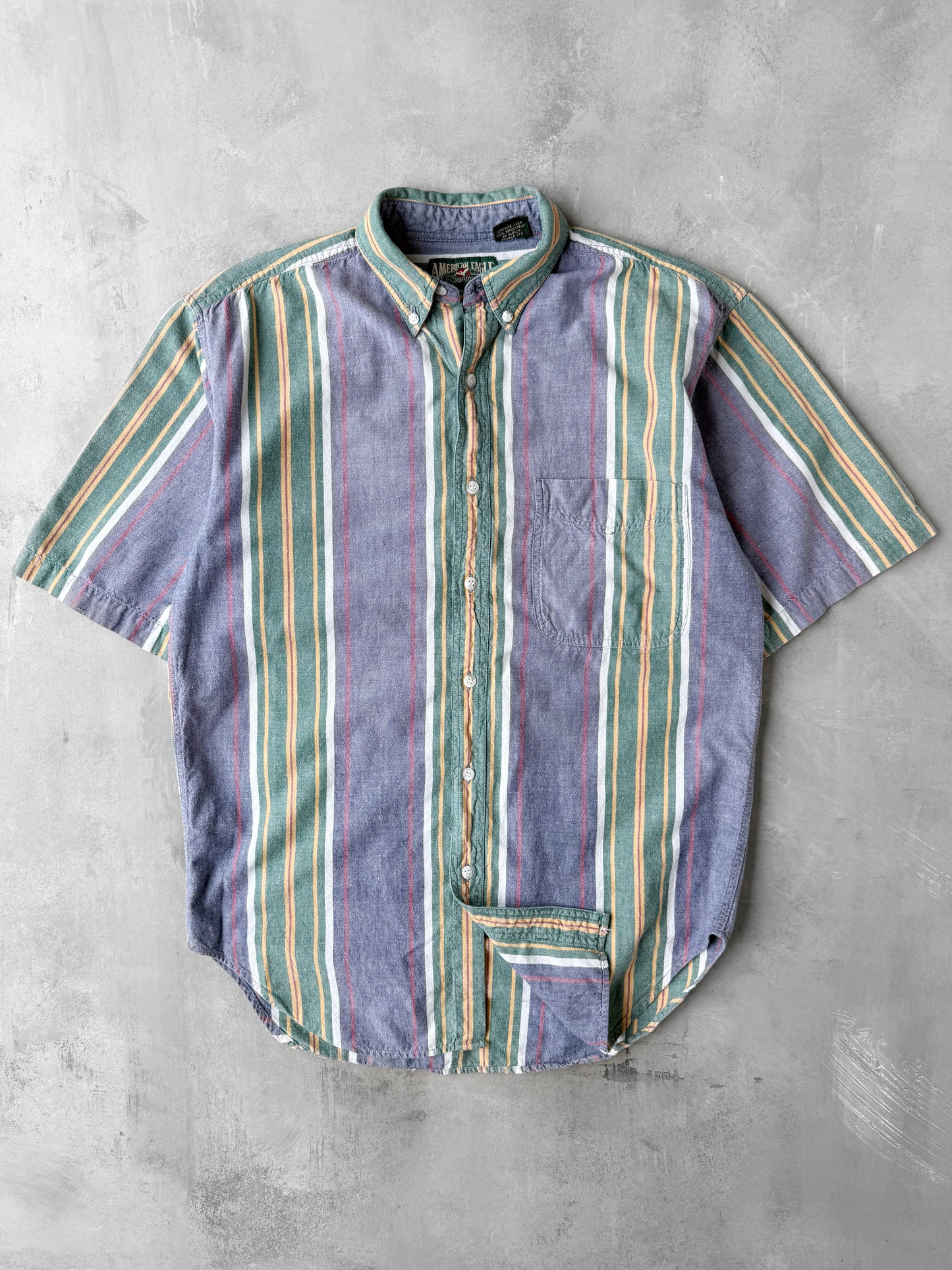 Muted Colors Button Down Shirt 90's - Small