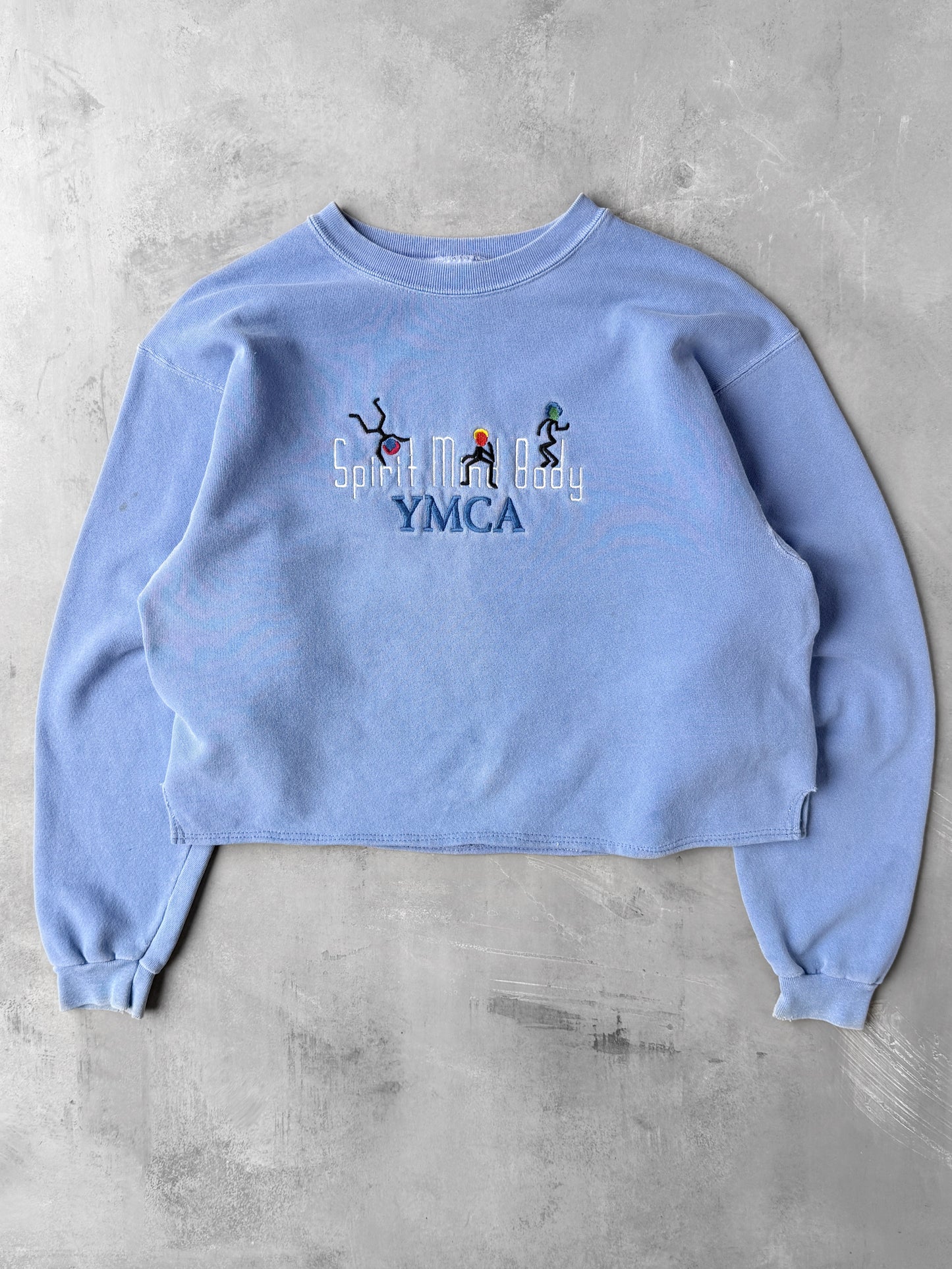 Cropped YMCA Sweatshirt Y2K - Medium