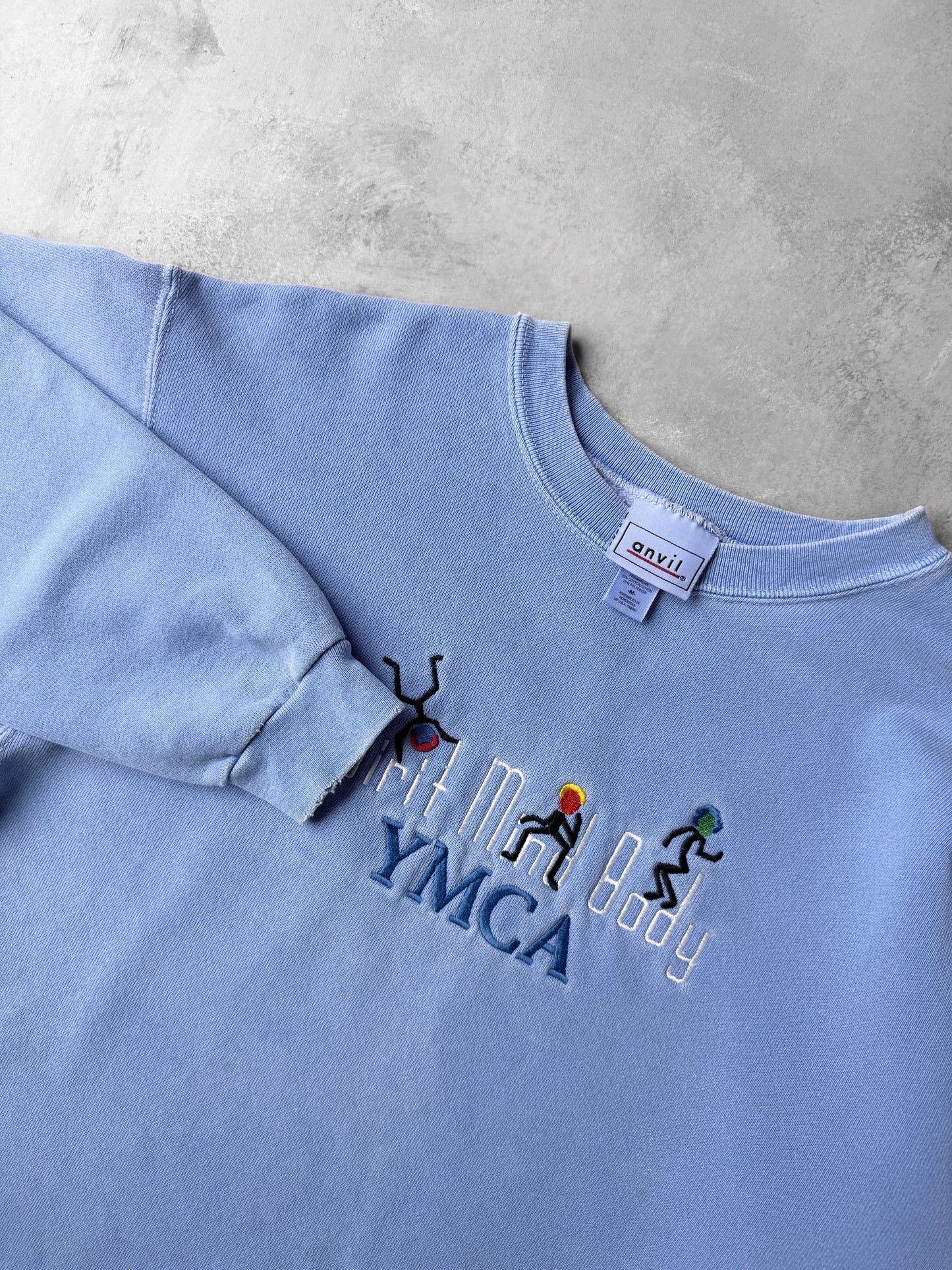 Cropped YMCA Sweatshirt Y2K - Medium