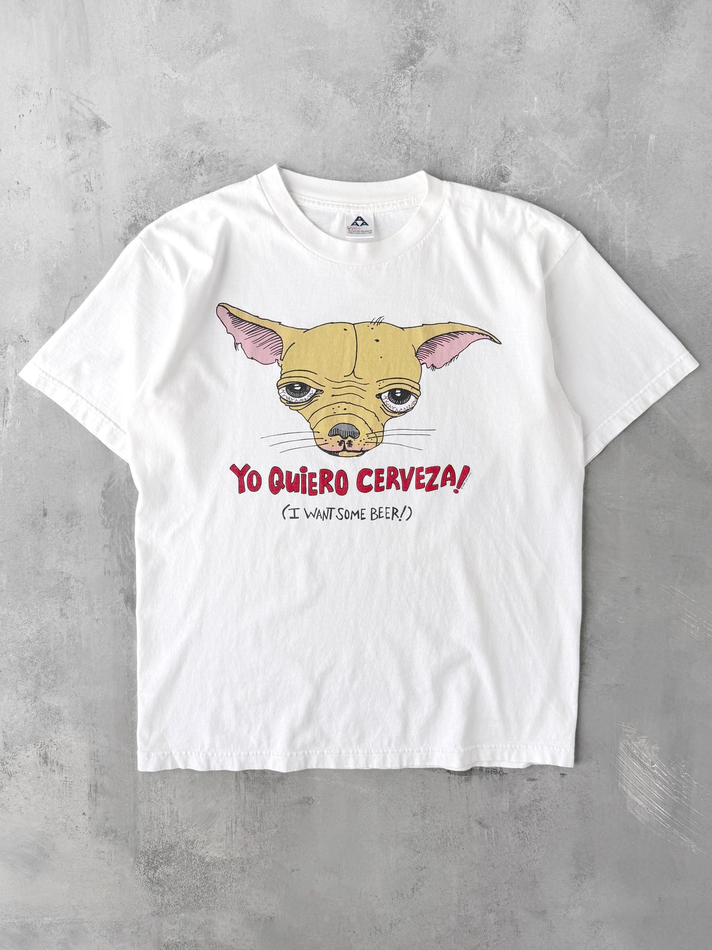 Yo Quiero Cerveza T-Shirt Y2K - Large