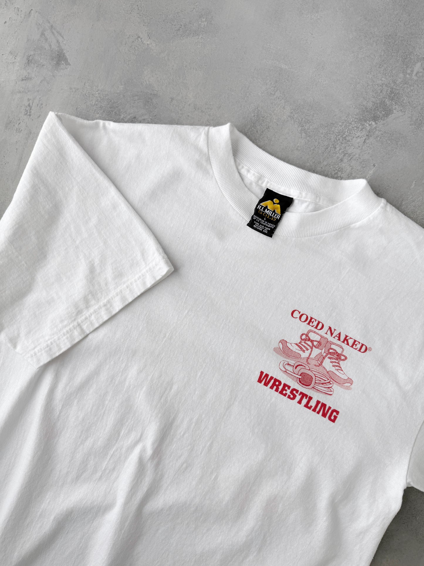 Coed Naked Wrestling T-Shirt 90's - Large