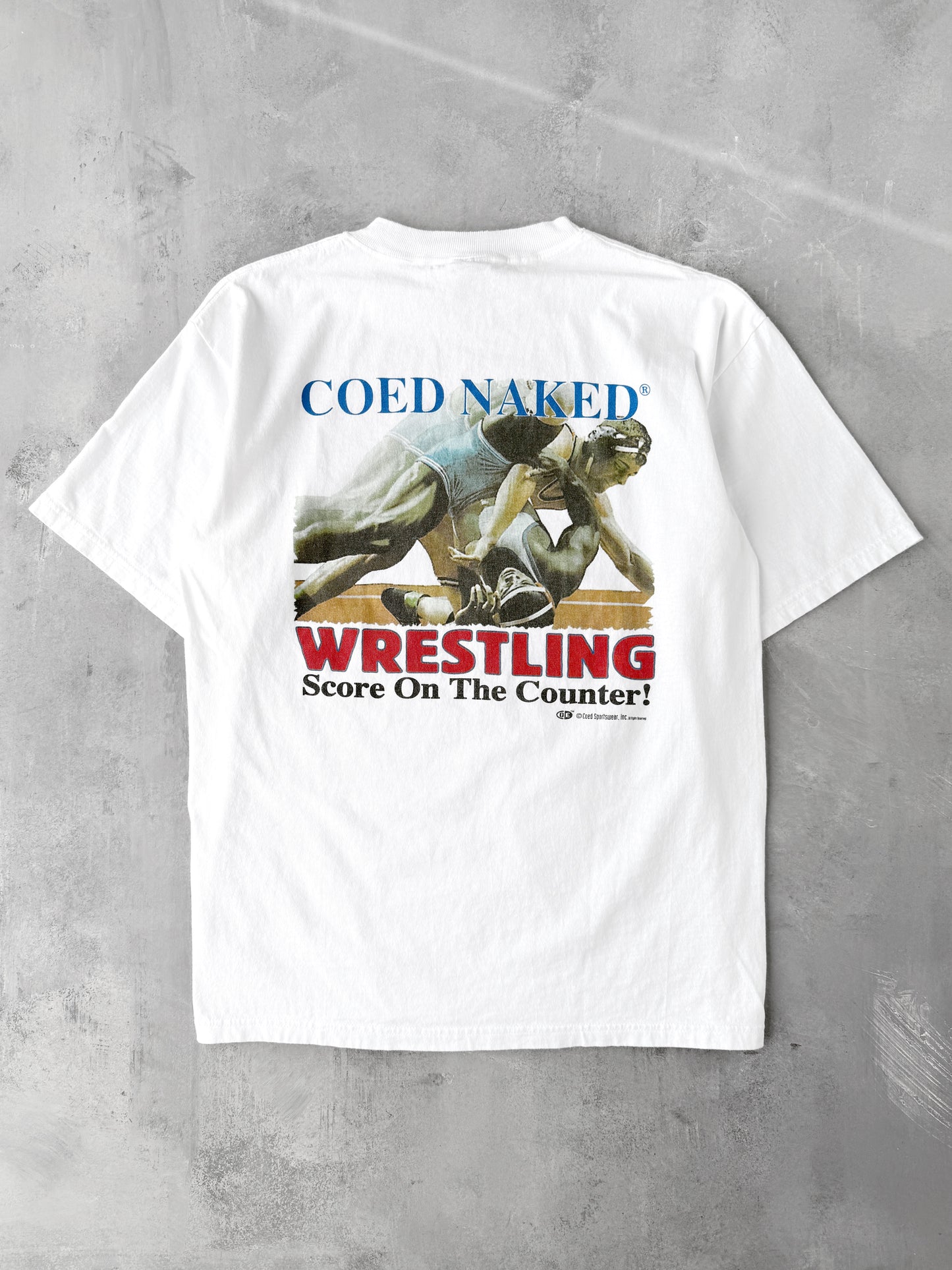 Coed Naked Wrestling T-Shirt 90's - Large