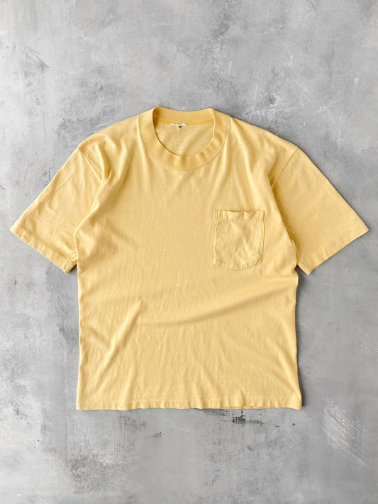 Yellow Pocket T-Shirt 80's - Medium / Large