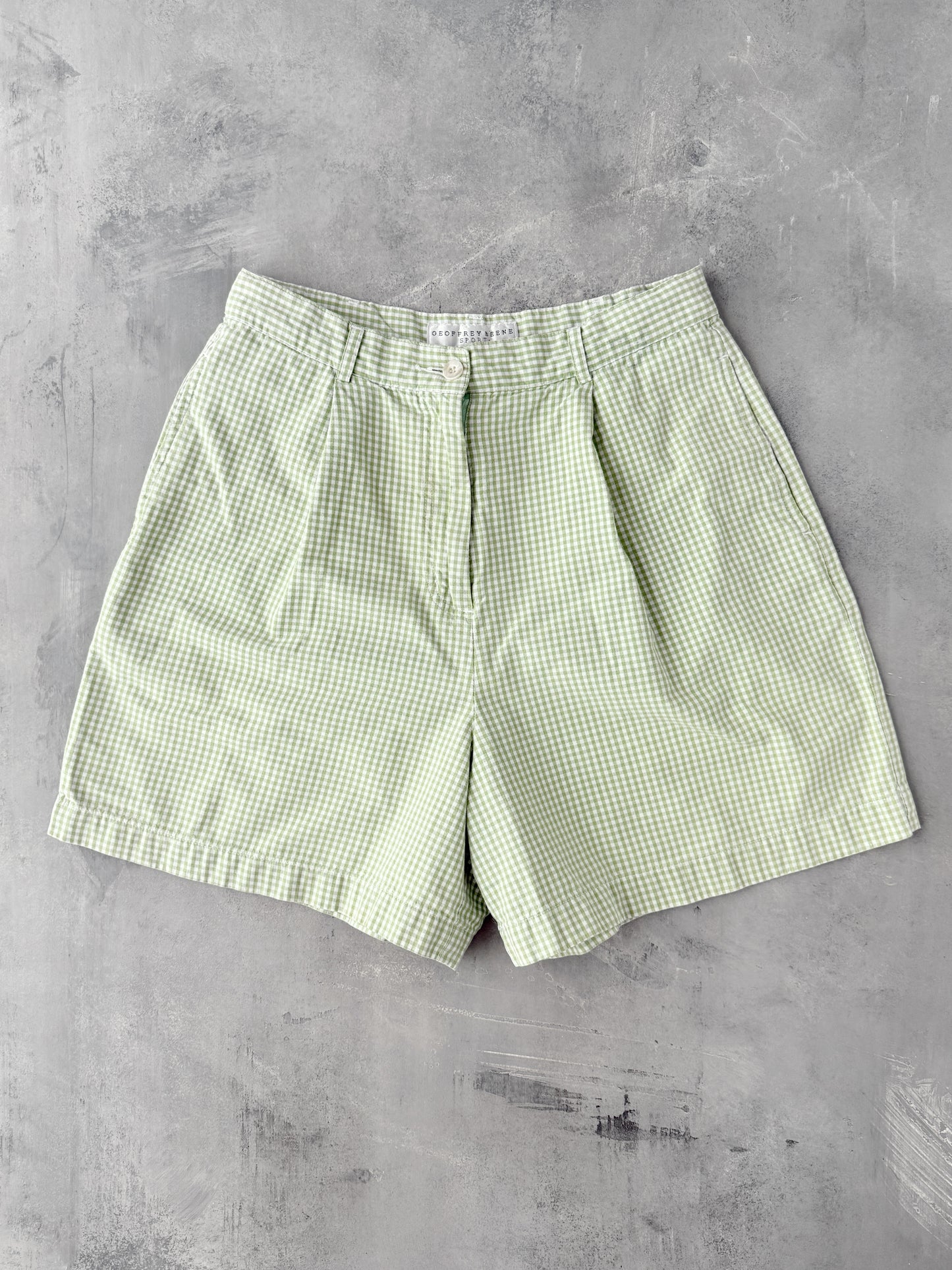 Gingham Pleated Shorts 90's -Size 2