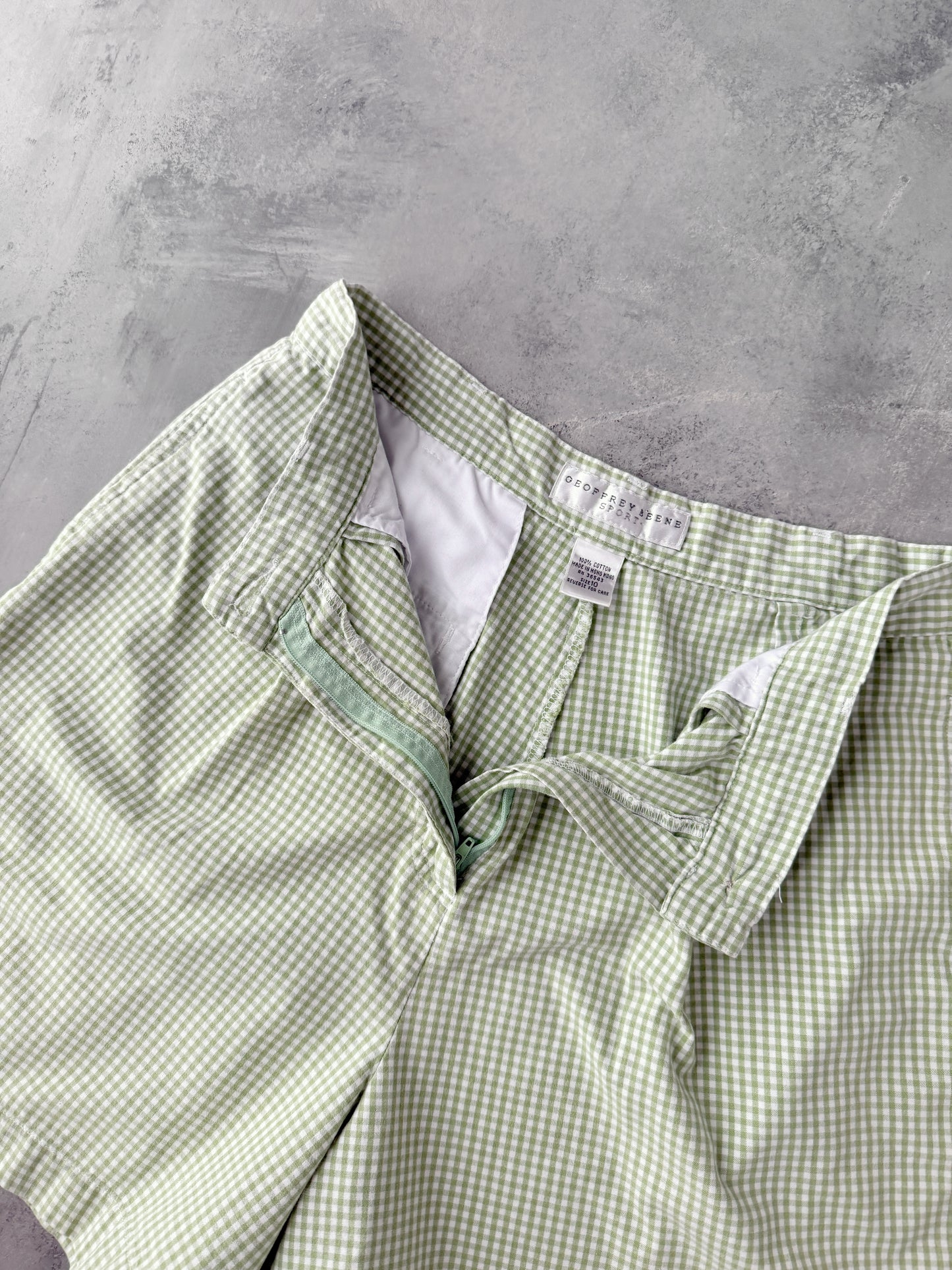 Gingham Pleated Shorts 90's -Size 2