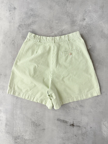 Gingham Pleated Shorts 90's -Size 2