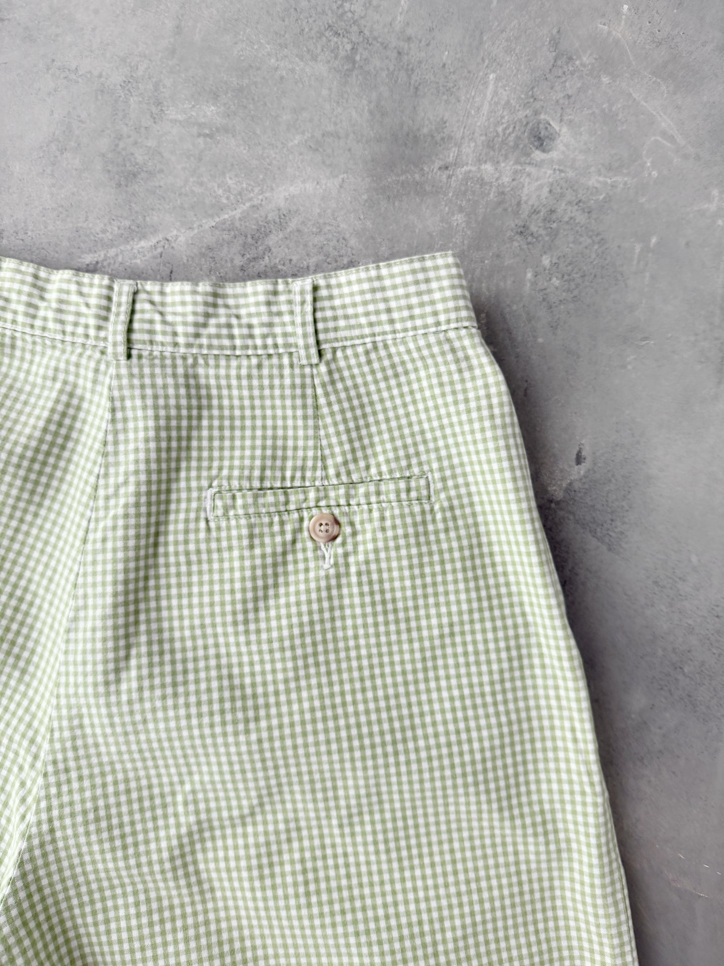 Gingham Pleated Shorts 90's -Size 2