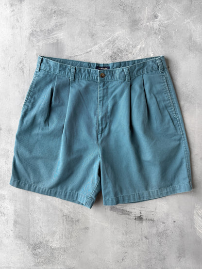 Teal Pleated Shorts 90's - Size 36