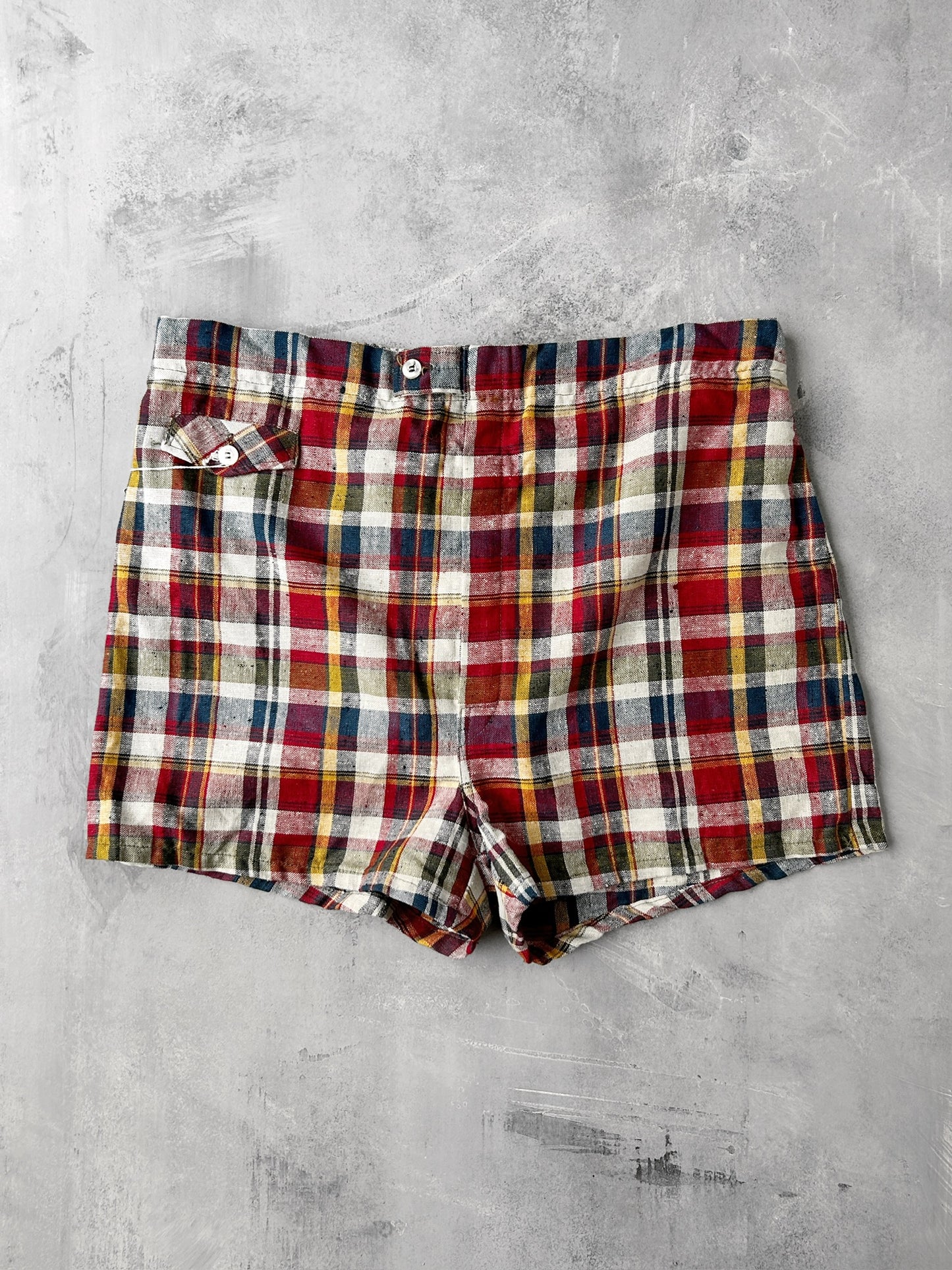 Plaid Swim Shorts 60's - 34