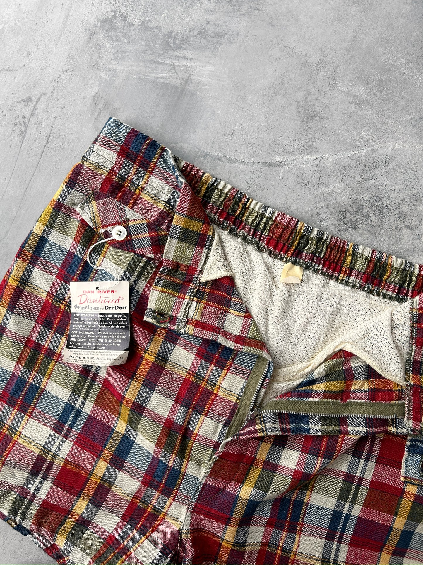 Plaid Swim Shorts 60's - 34