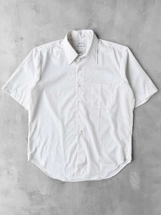 Pinstriped Button Down Shirt 80's - XL