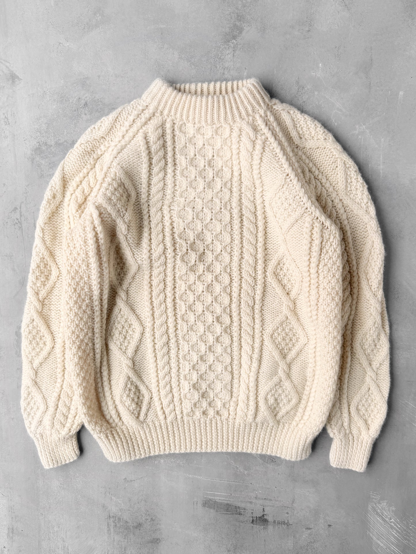 Wool Fisherman Sweater 70's - Small / Medium