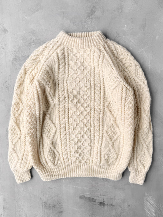 Wool Fisherman Sweater 70's - Small / Medium