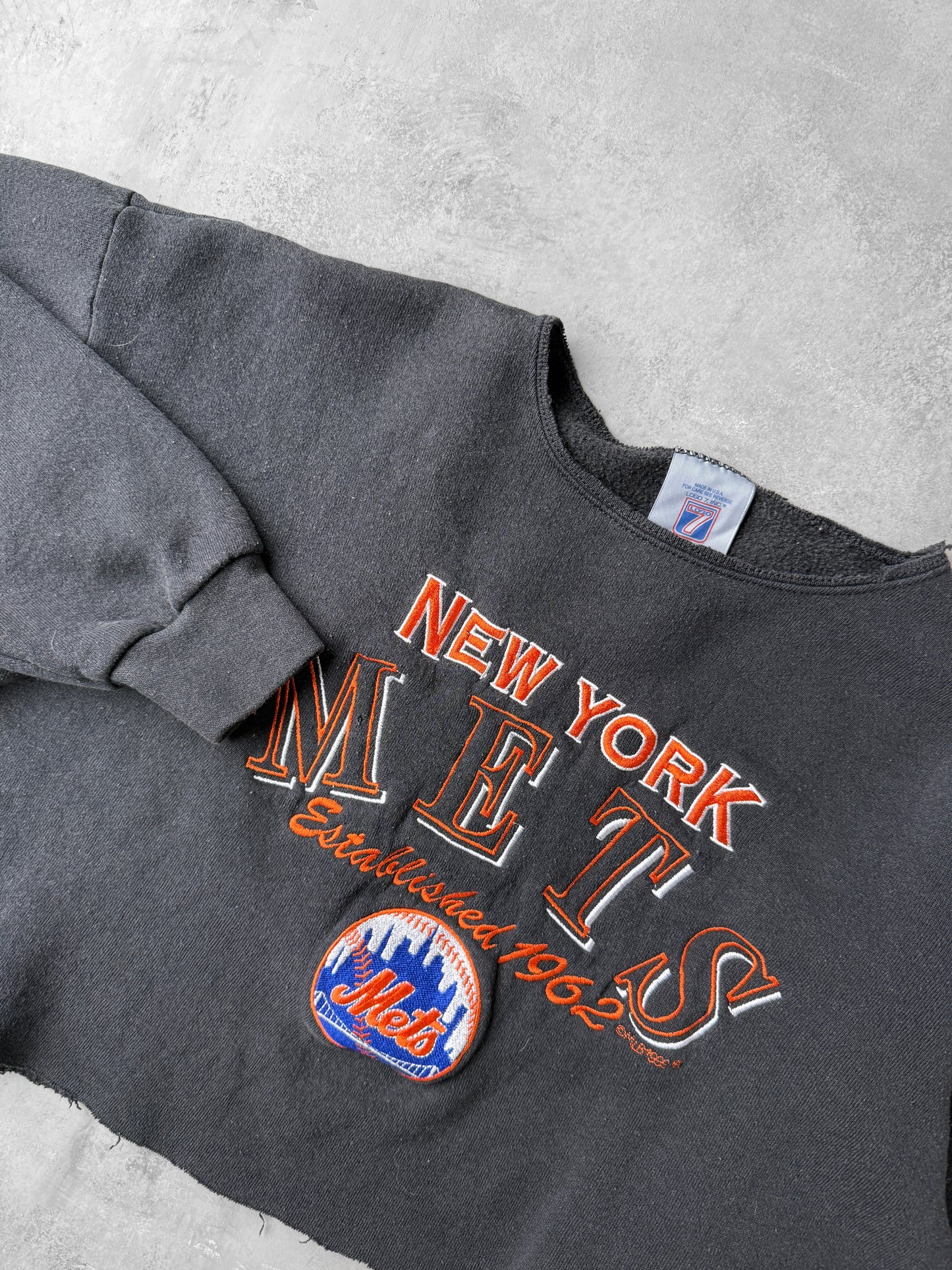 New York Mets Cropped Sweatshirt '99 - Large