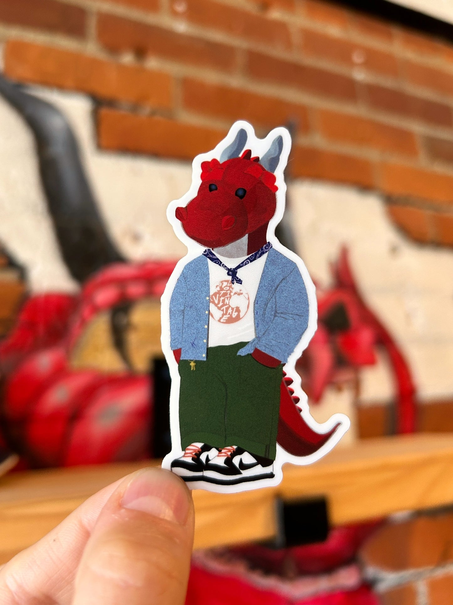 Lot 1 Red Dragon Sticker