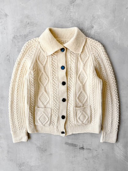 Wool Collared Cardigan 90's - Small