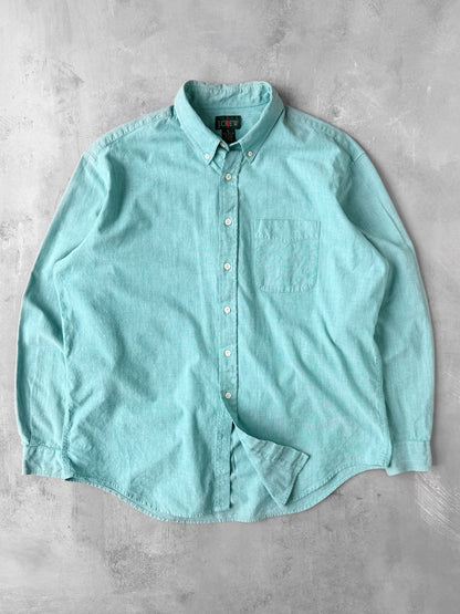 J.Crew Aquamarine Button Down Shirt 90's - XL