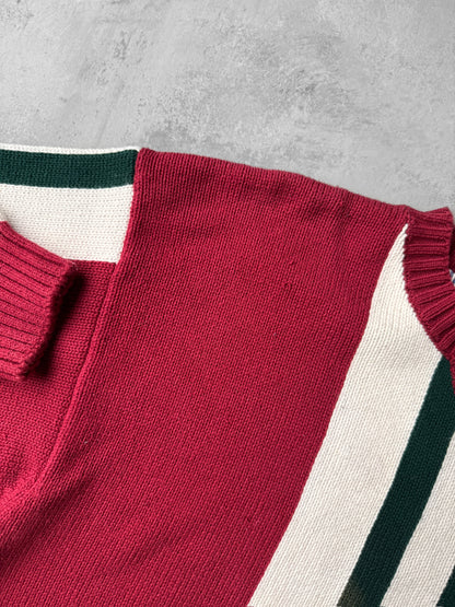 Tommy Hilfiger Colorblock Sweater 90's - Large