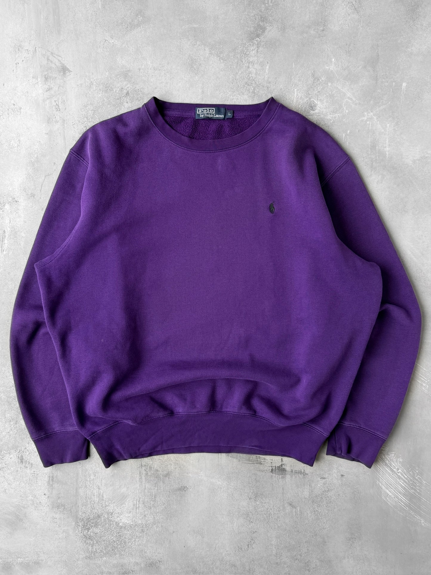 Polo Ralph Lauren Purple Sweatshirt 90's - Large
