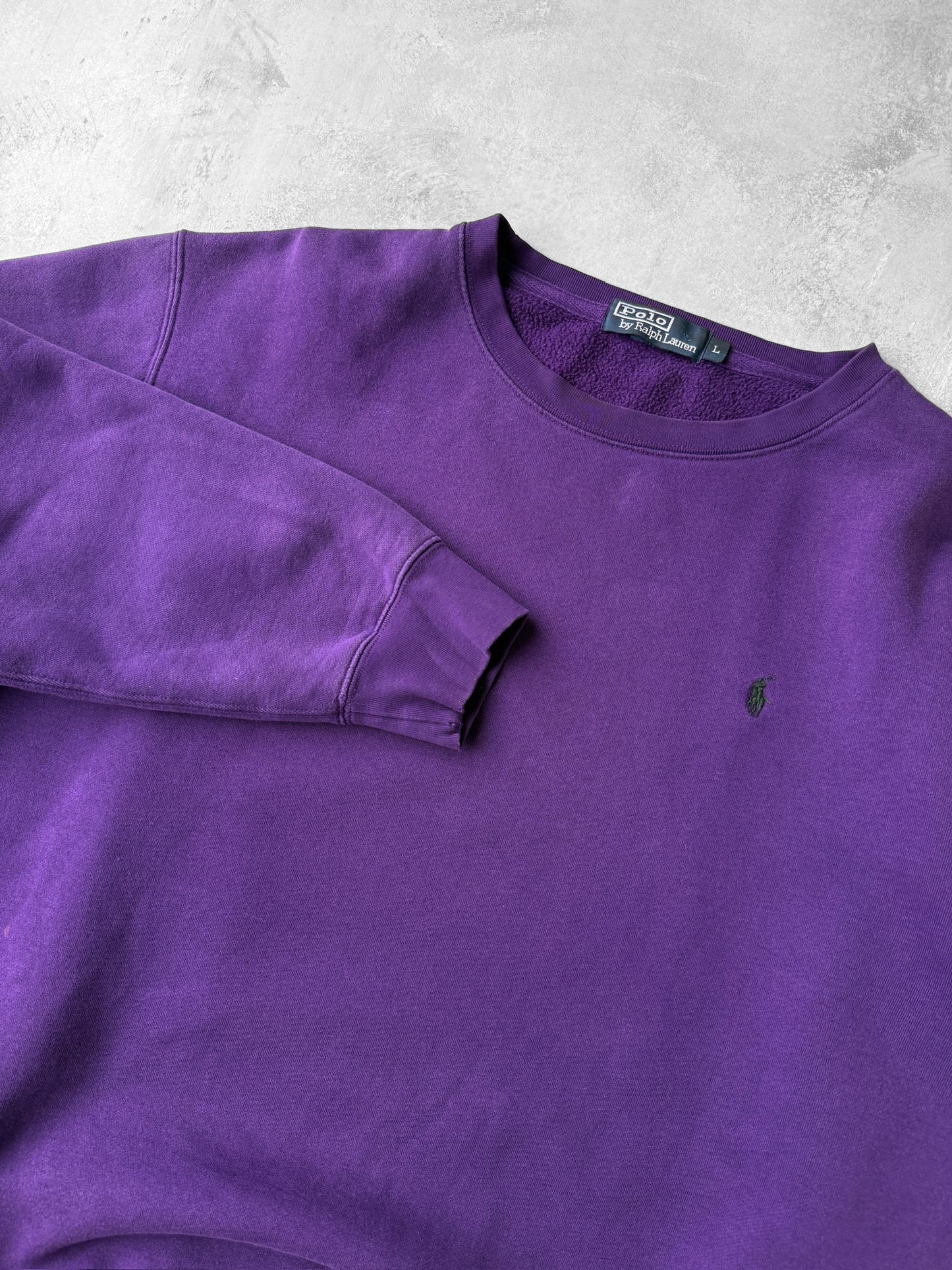 Polo Ralph Lauren Purple Sweatshirt 90's - Large