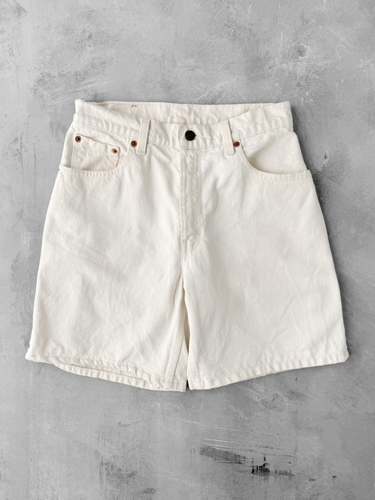 Levi's 550 White Jean Shorts 90's - Size 2-4