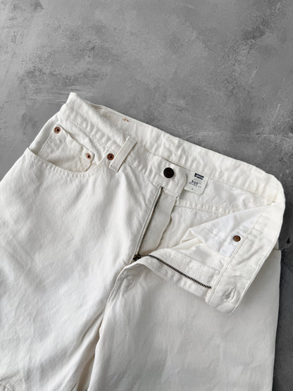 Levi's 550 White Jean Shorts 90's - Size 2-4