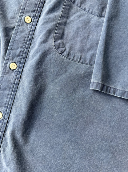 Casual Blue Cotton Shirt Y2K - Medium