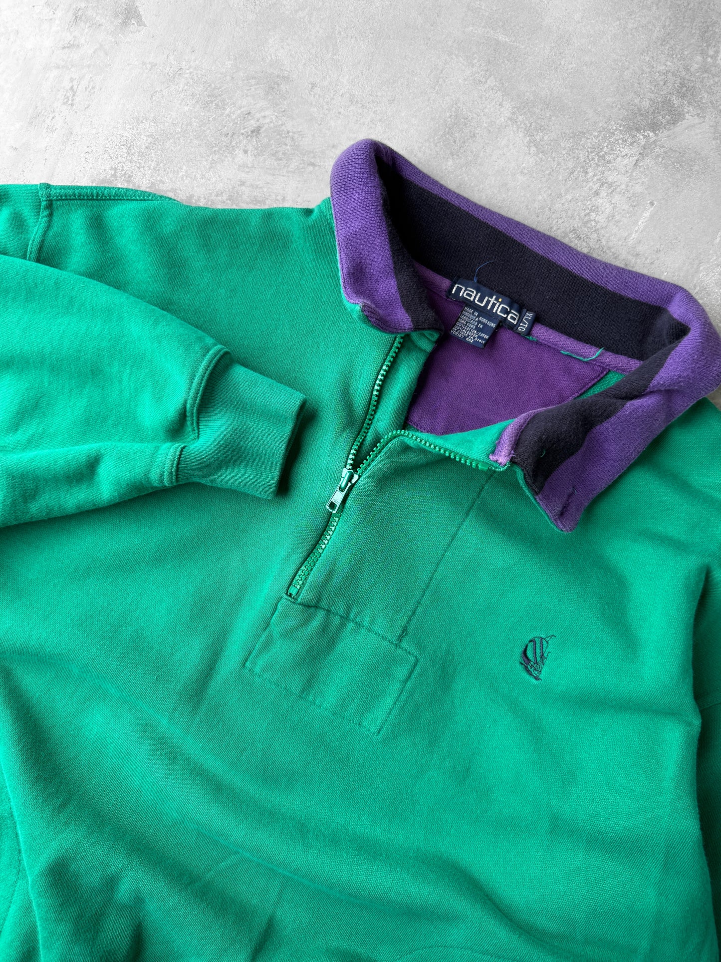 Nautica Colorblock Sweatshirt 90's - Large