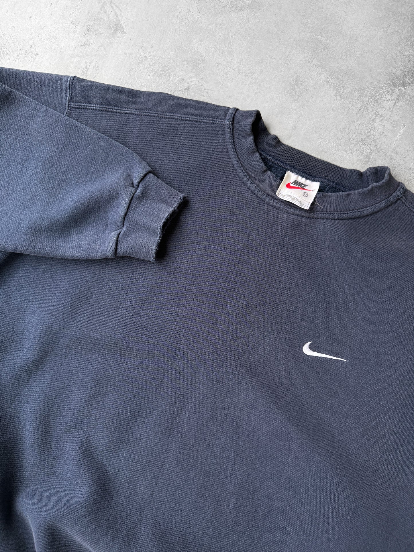 Navy Blue Nike Essential Sweatshirt 90's - XL
