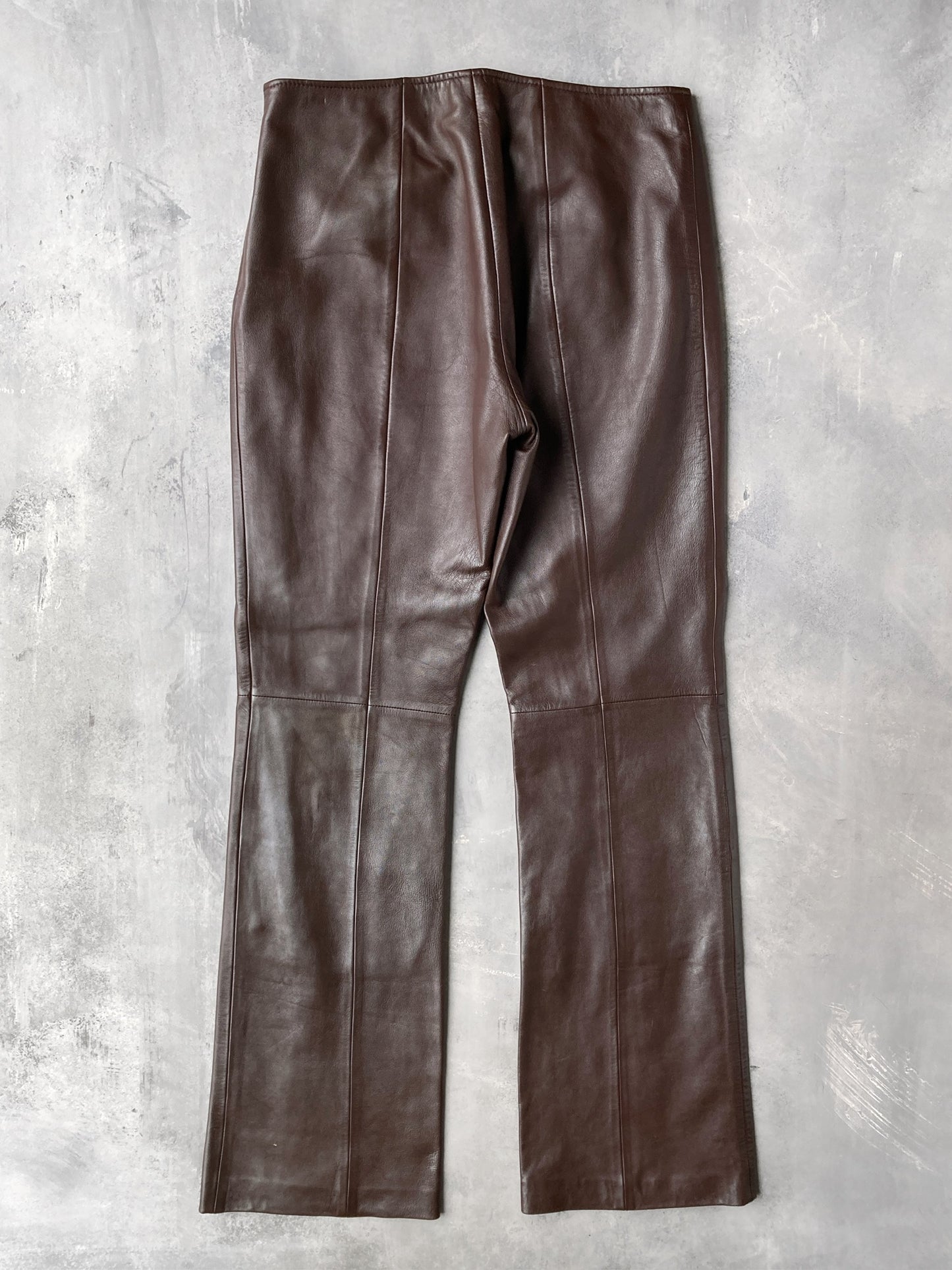 Brown Leather Pants 90's - 4