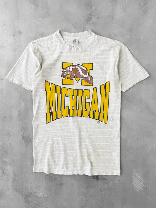 University of Michigan Distressed T-Shirt 90's - Medium
