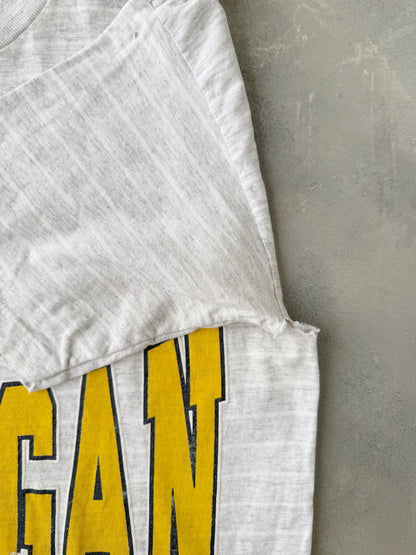 University of Michigan Distressed T-Shirt 90's - Medium