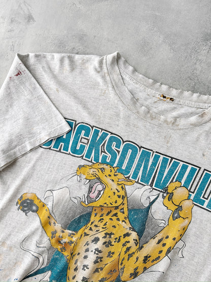 Thrashed Jacksonville Jaguars T-Shirt '93 - Large /XL