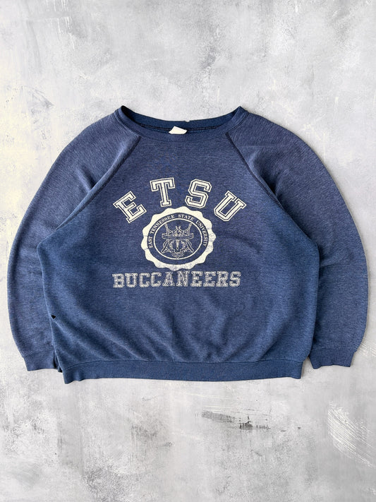 East Tennessee State University Sweatshirt 70's - Large