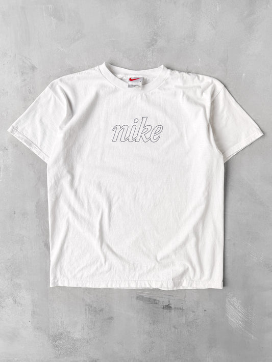 Nike Script T-Shirt Y2K - Large
