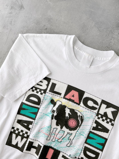 Black and White T-Shirt 90's - Medium