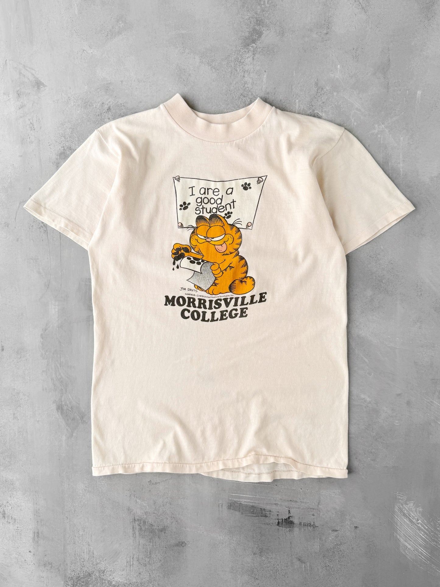 Morrisville College Garfield T-Shirt 80's - Small