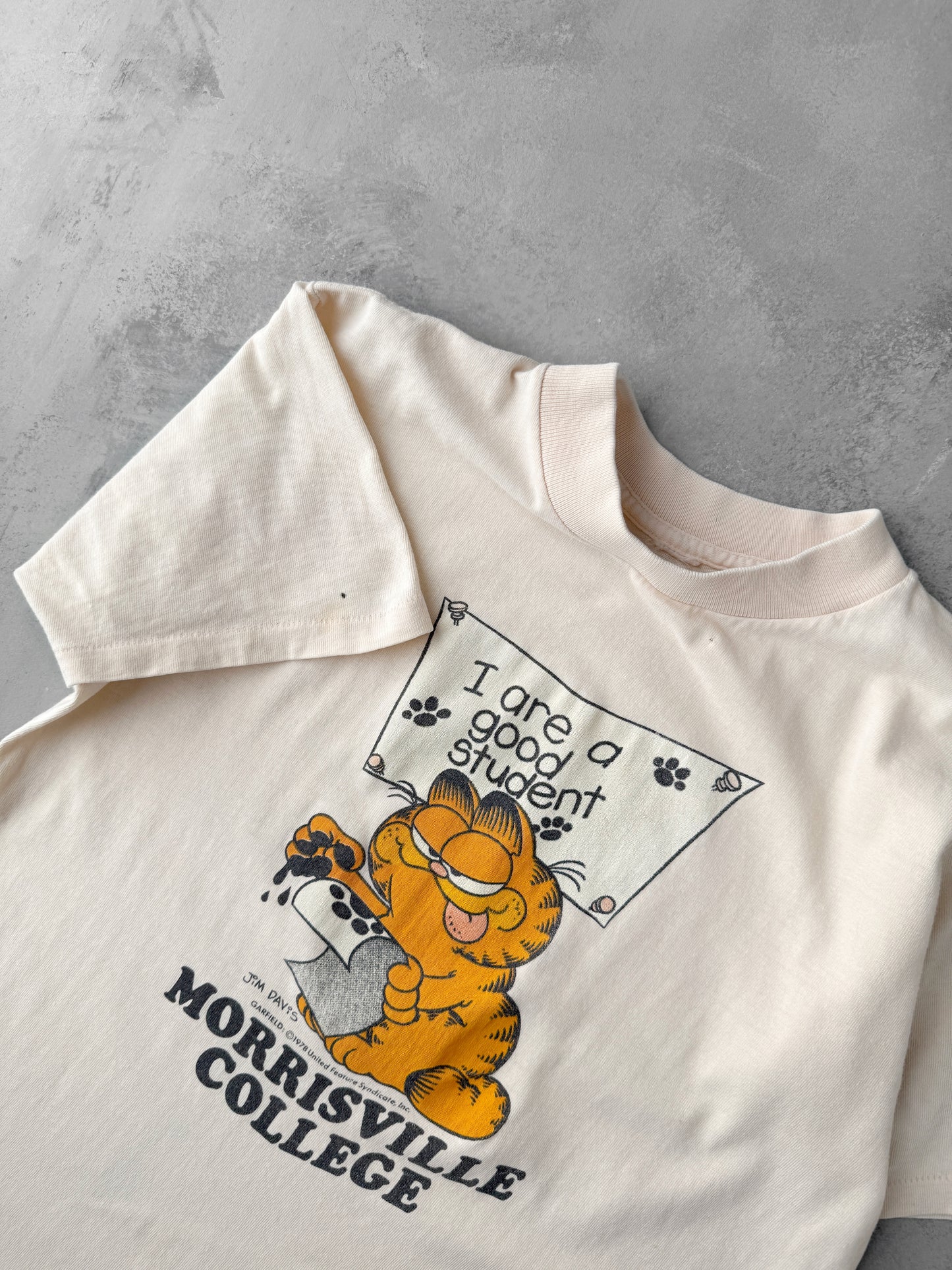 Morrisville College Garfield T-Shirt 80's - Small