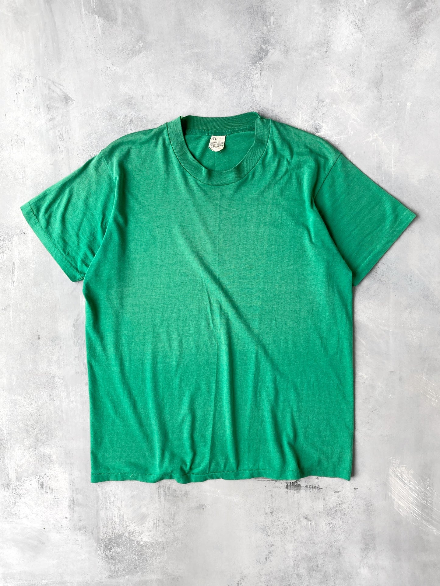 Kelly Green Blank T-Shirt 80's - Large