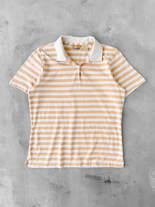 Striped Polo Shirt Y2K - Medium
