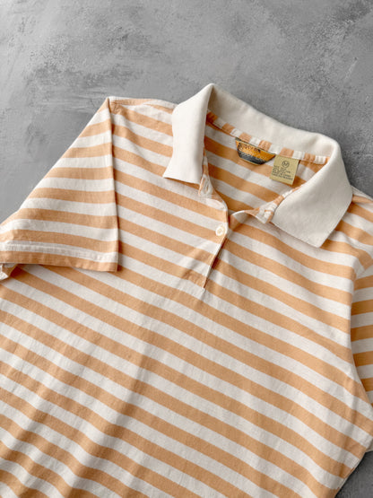 Striped Polo Shirt Y2K - Medium