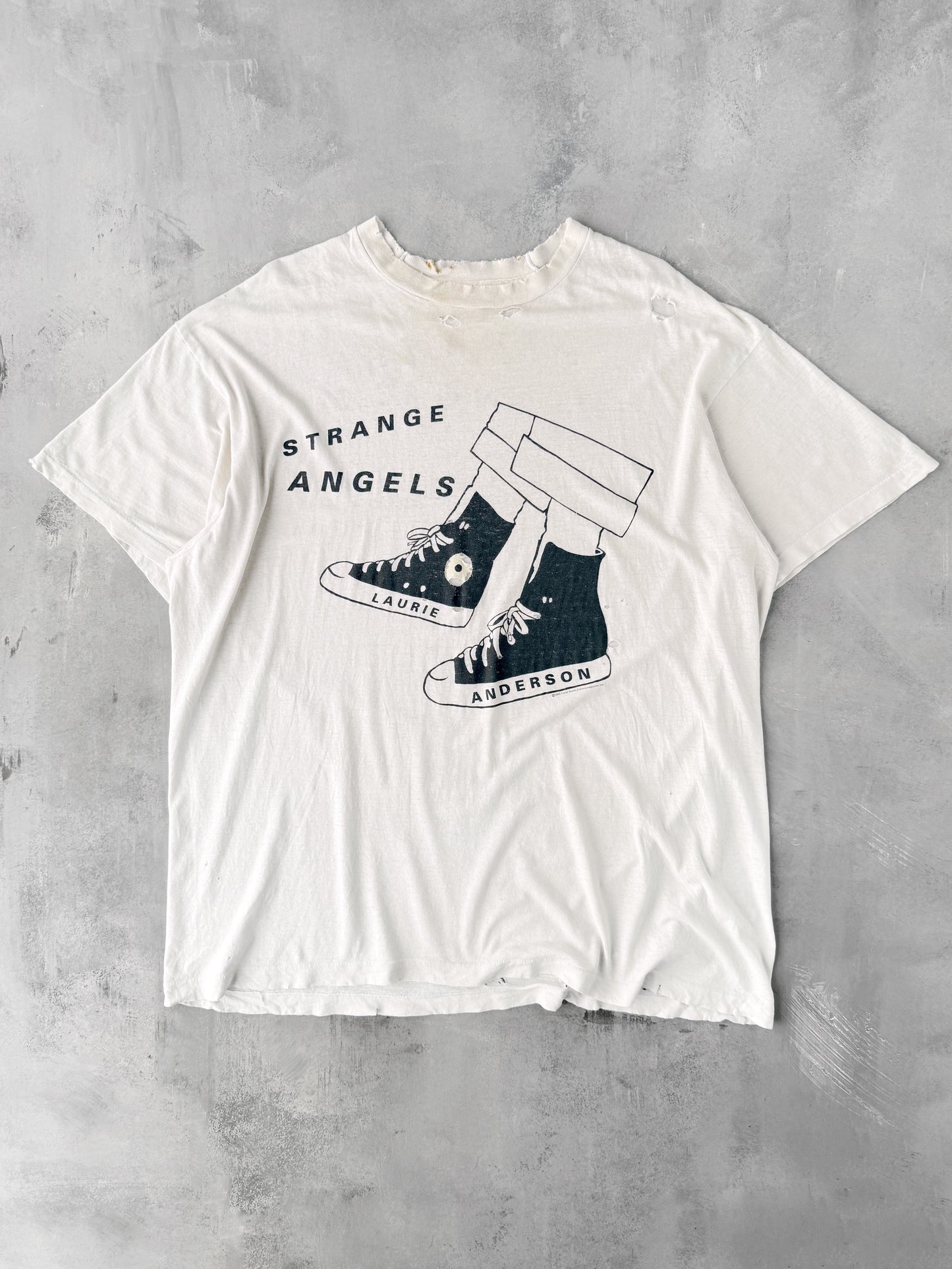 Laurie Anderson Strange Angels Tour T-Shirt '90 - XL