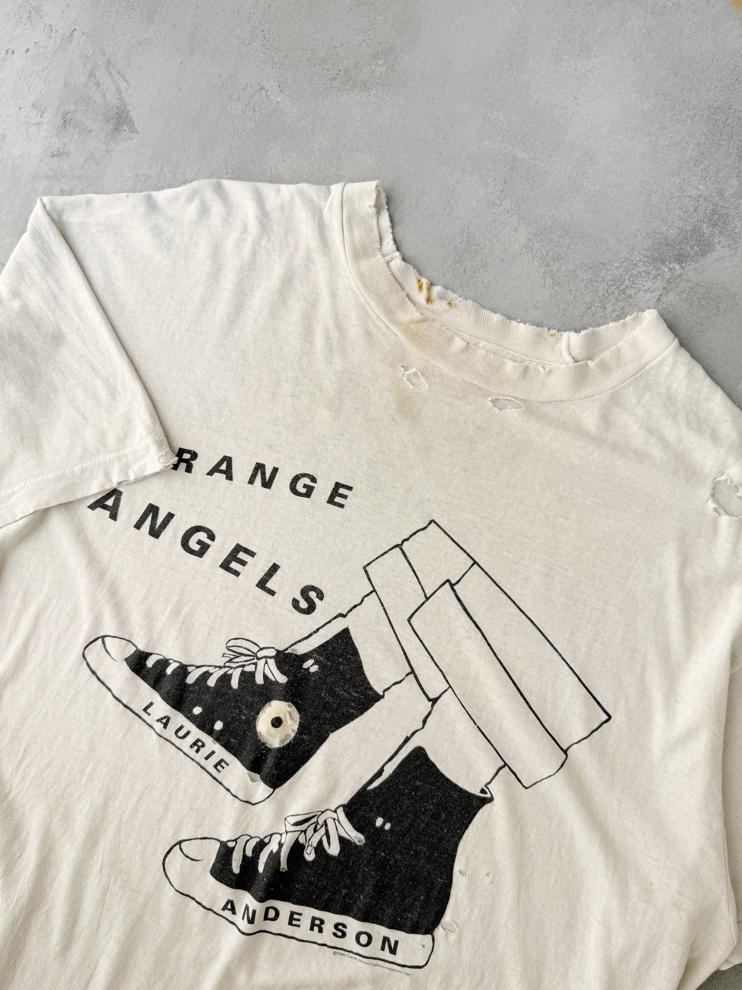 Laurie Anderson Strange Angels Tour T-Shirt '90 - XL