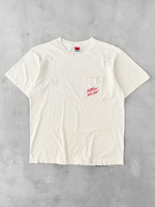 Distressed Marlboro Wild West Pocket T-Shirt 90's - Large