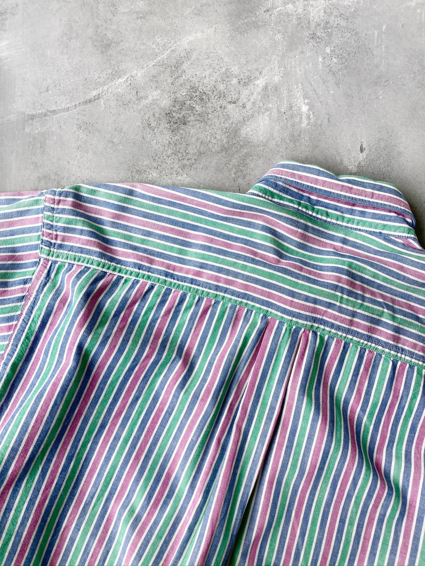 L.L. Bean Pastel Stripe Shirt 90's - Large / XL